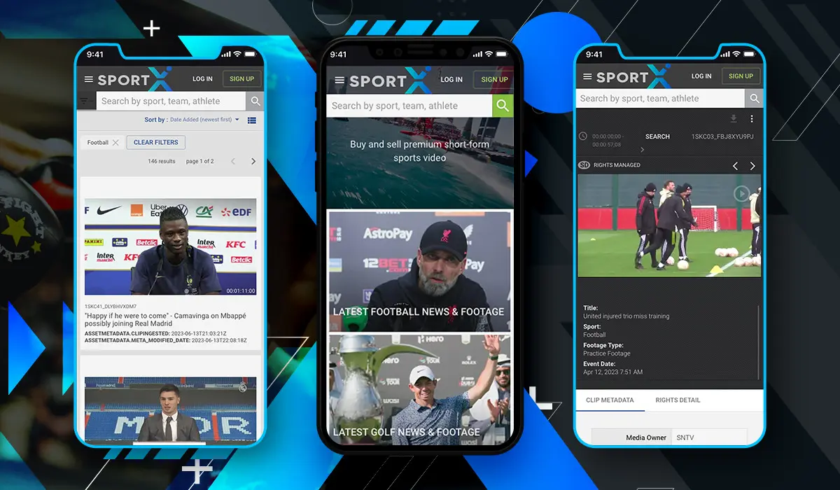 Veritone SportX, screen 2