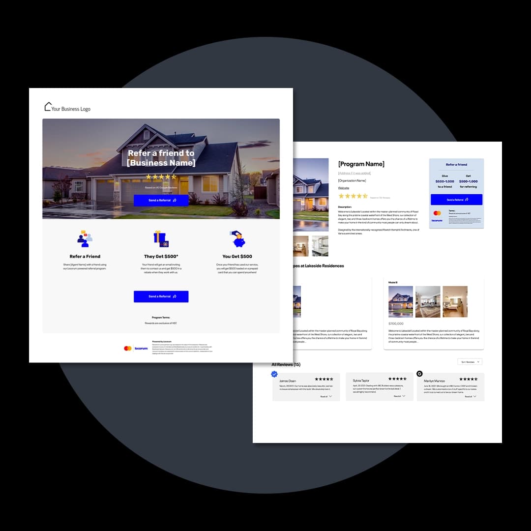 Locorum, referral marketing for local businesses, screen 2
